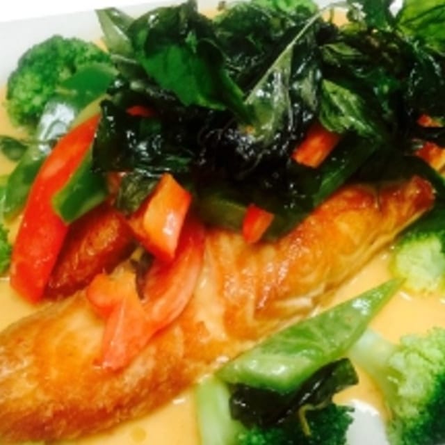 Salmon Panang Curry.